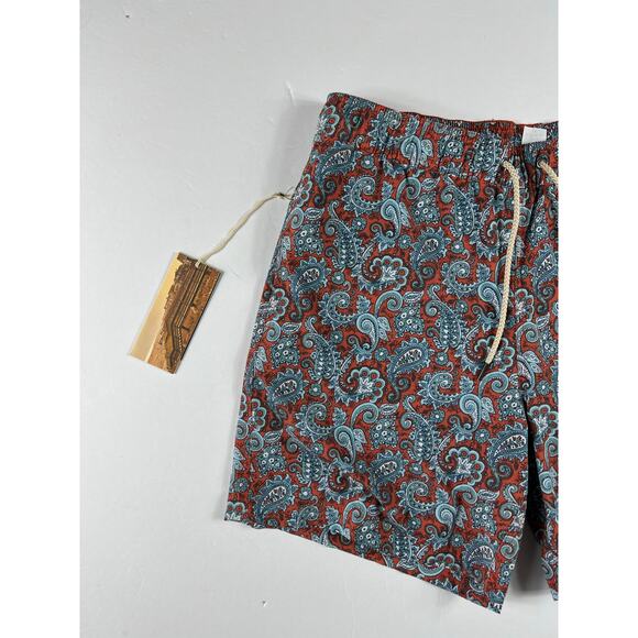 NEW Fair Harbor Men's Paisley Astos Anchor Swim Trunk Shorts size 3x 6" - Picture 2 of 7